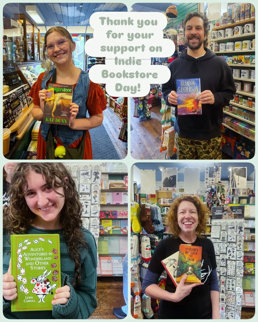 It was so lovely to see your faces yesterday! Thank you so much for your support 🥹 Our raffle winner will be chosen and announced tomorrow, Monday 4/27! 

If you didn&rsquo;t get a chance to make it out to support your favorite bookshops due to the 