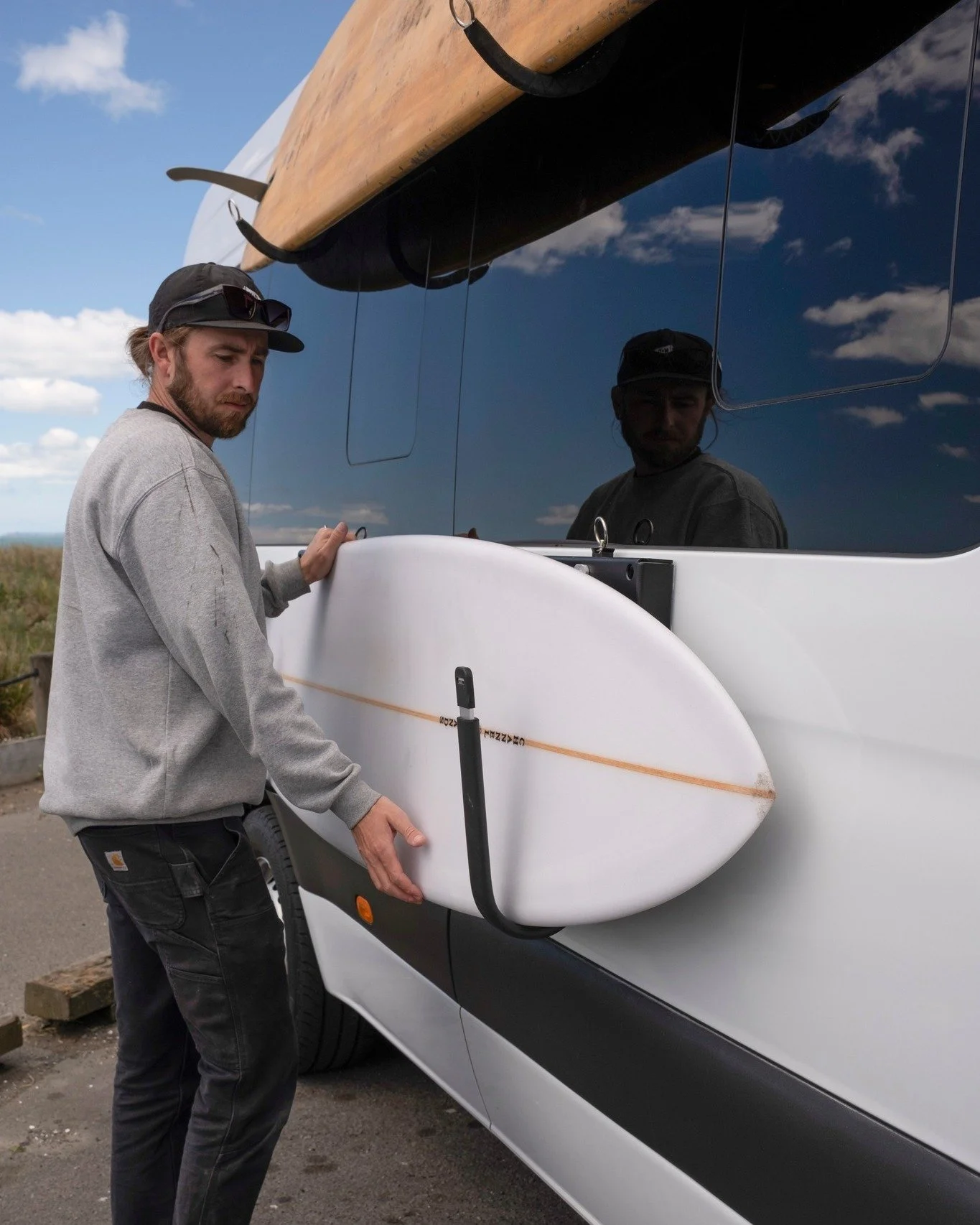 Surfing wasn&rsquo;t just a consideration in Michael and Julia&rsquo;s Mercedes Sprinter campervan conversion&mdash;it was the entire inspiration. Every detail needed to support that lifestyle, and one key features became a centrepiece: a removable s