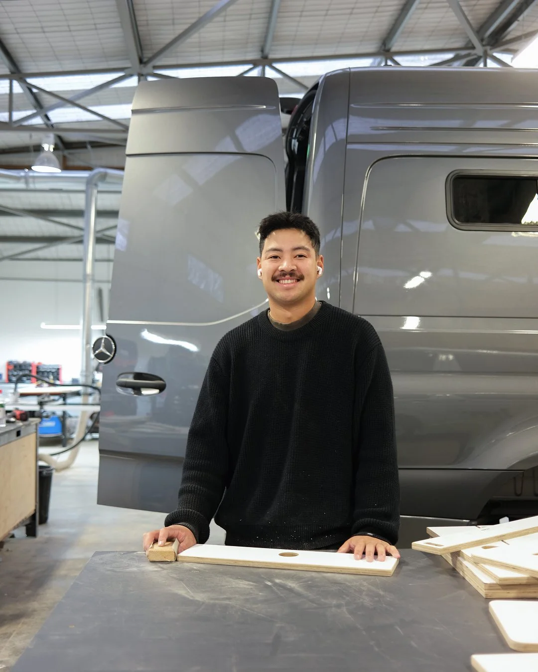 Thad was our very first hire five years ago, starting off as our electrical designer, but it wasn't long before he took the reins and ran.

Today, Thad's the heartbeat of the workshop. He ensures we offer top-of-the-line power systems, builds the van