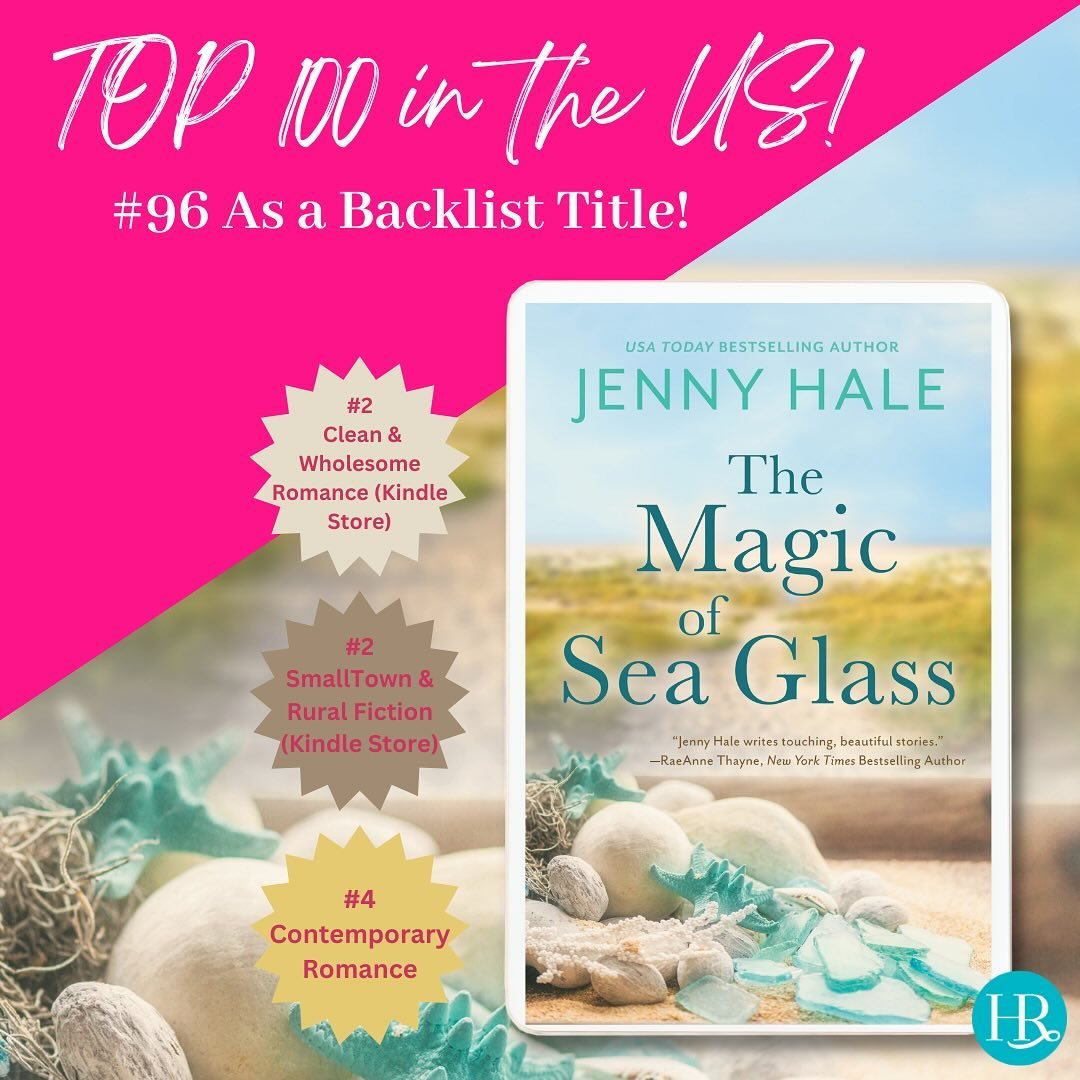 We did it! Our title The Magic of Sea Glass by @jhaleauthor reached the TOP 100 IN THE USA! 

#bestsellers #bestseller #top100 #womensfiction #romancereads #bookworms #bookworm #booknerd #booknerds #booklover #booklove #harpethroadpress #harpethroad