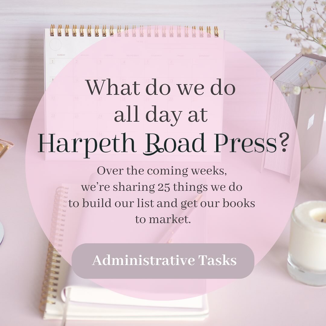 Our final installment of &ldquo;What do we do all day at Harpeth Road Press&rdquo; is up on Author&rsquo;s Corner! Today we&rsquo;re sharing some of the administrative tasks that come across our desks!

Read more on our website! Link in bio.

#author