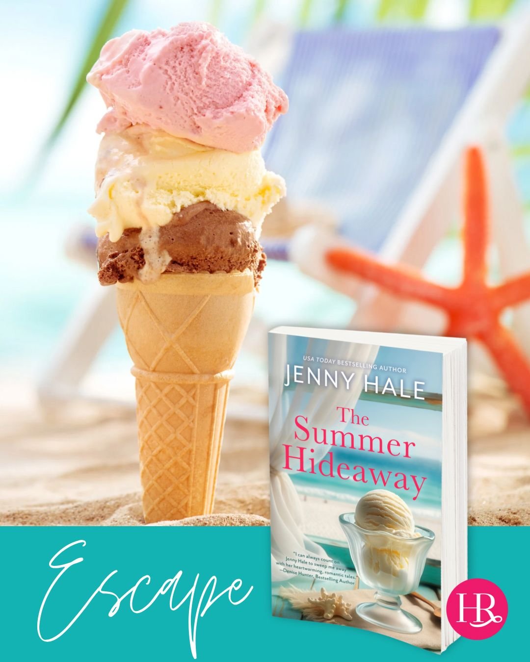 Where will @jhaleauthor&lsquo;s The Summer Hideaway take you?? Straight to an ice cream shop! 

Cool off this summer with this sweet summer romance and escape to the ice cream shop of your dreams 🍦💞

#BooksToEscapeWith #SummerTBR #RomanceReads #Boo