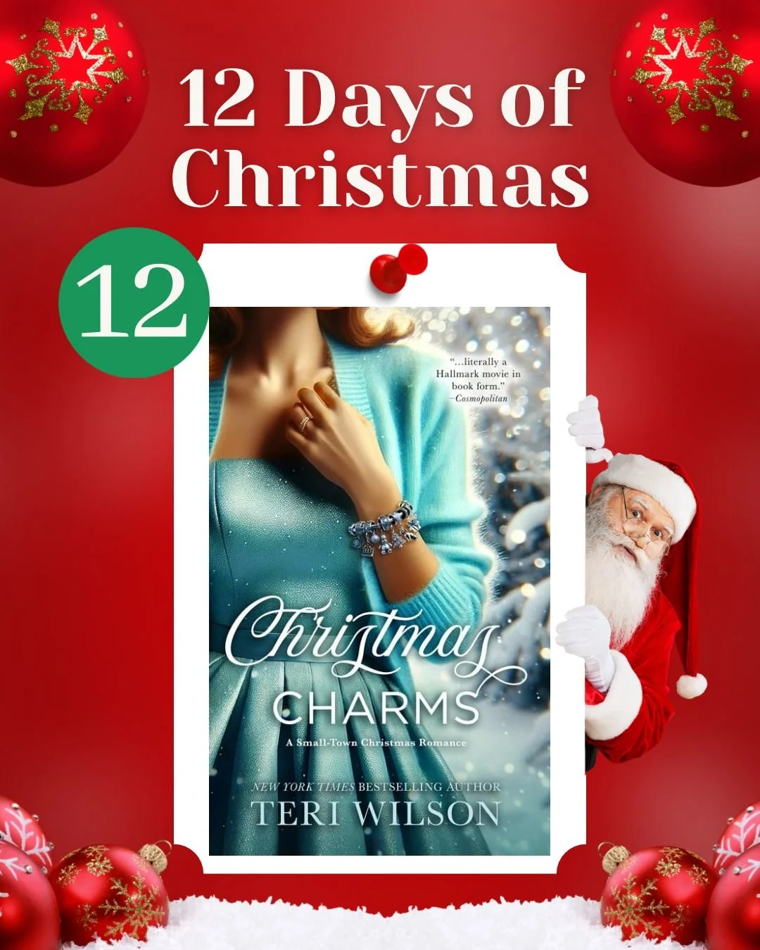 On the 12th day of Christmas&hellip; we&rsquo;re falling for Christmas Charms by @teriwilsonauthor! 💫 

A heartwarming small-town romance that&rsquo;s &ldquo;literally a Hallmark movie in book form.&rdquo; 🎁❤️

#12daysofchristmas #christmasreads #h