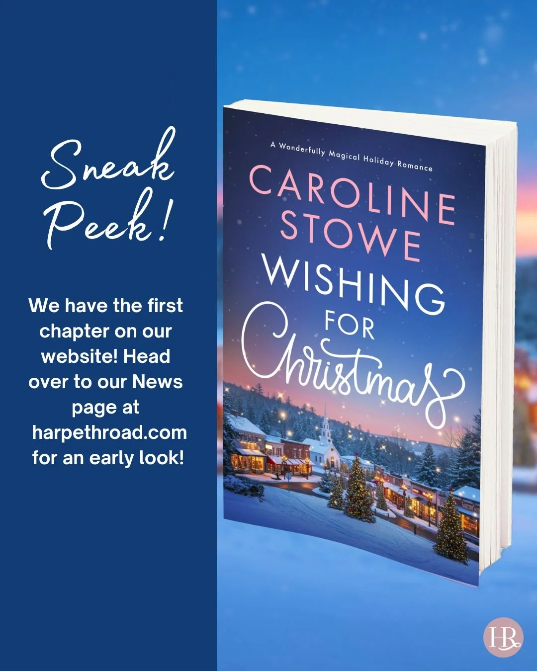 Your next cozy Christmas read is one step closer! ❄️ 

We&rsquo;re giving you a first look at the opening chapter of Wishing for Christmas by @author_carolinestowe! Get ready for a story full of heart, hope, and holiday wishes.

Pour a cup of cocoa a