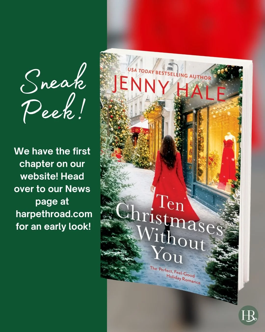 The first chapter of Ten Christmases Without You by @jhaleauthor is now live on our website!!✨

Get a glimpse of this emotional, festive story that will warm your heart this holiday season.

Read the sneak peek now by going to our news page! Just fol