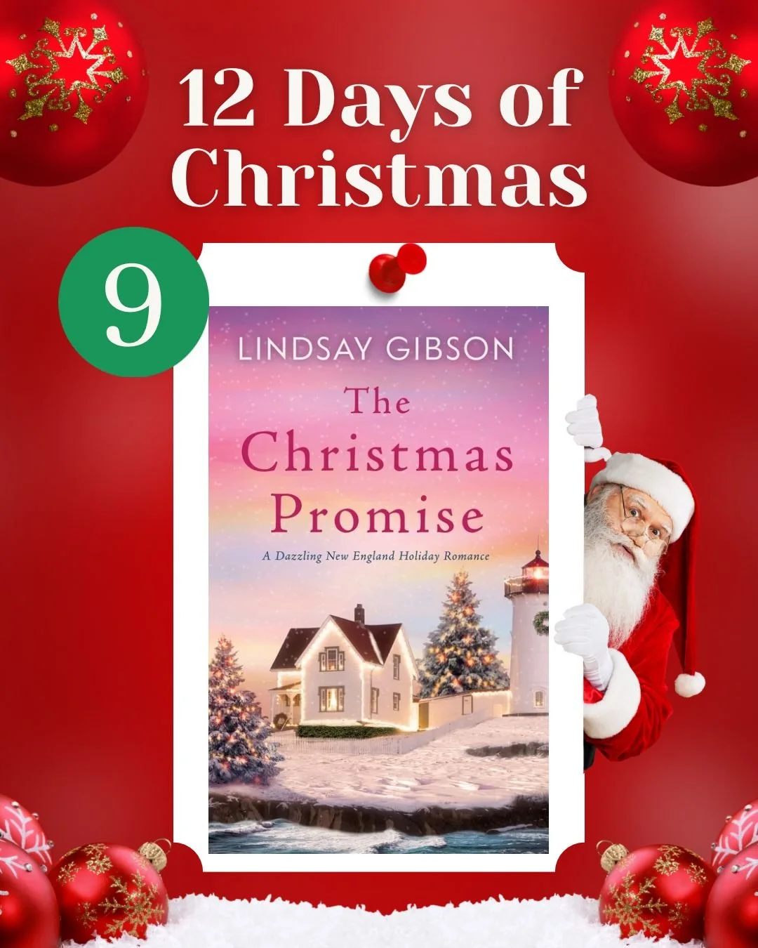 On the 9th day of Christmas, we&rsquo;re celebrating with @authorlindsaygibson&rsquo;s The Christmas Promise! 

Spend your weekend in New England at Christmastime, and enjoy everything this sweet, holiday romance has to offer! 🎄❤️

#christmascountdo