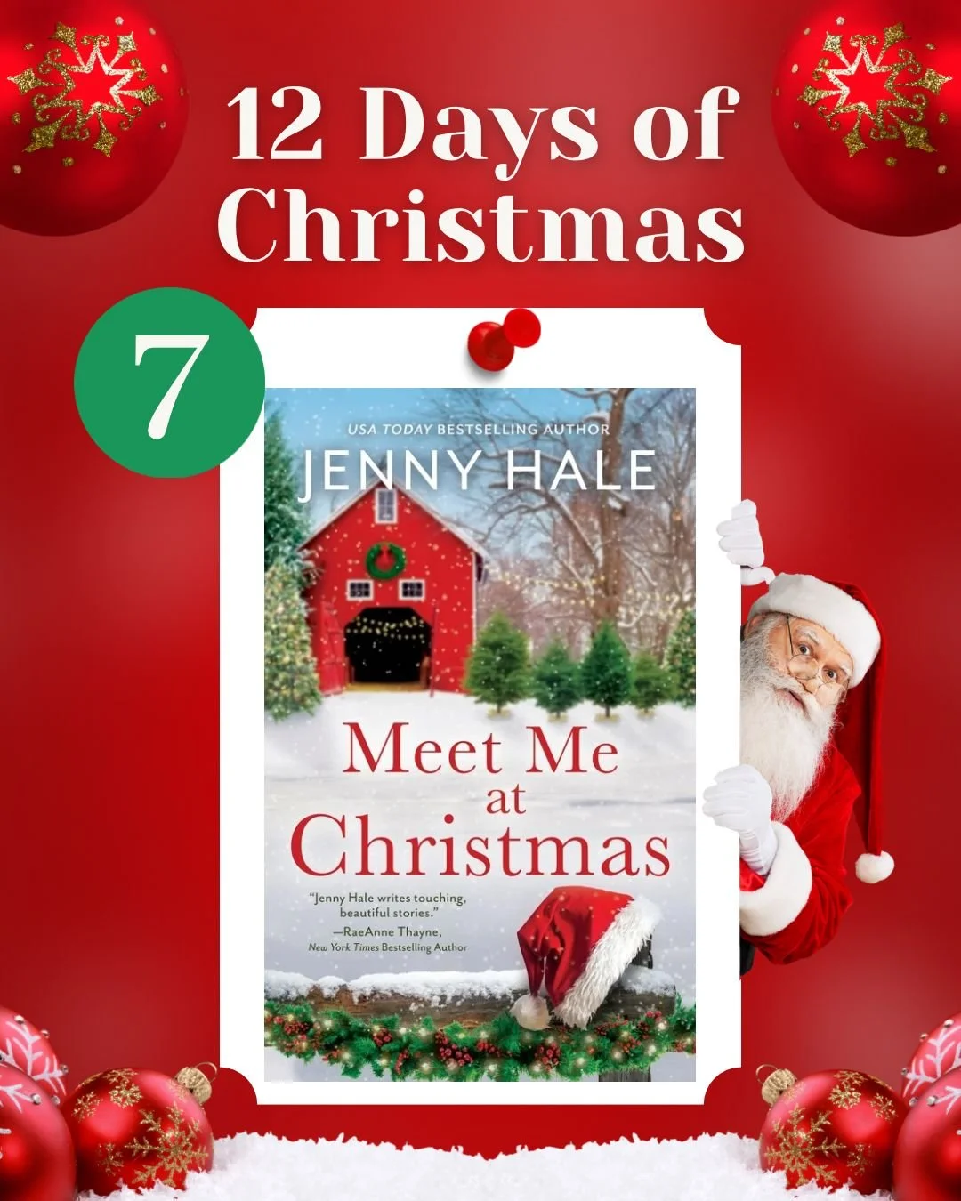 On the 7th day of Christmas, we&rsquo;re falling in love with Meet Me at Christmas by @jhaleauthor! ❄️ 

A heartwarming story of love, hope, and second chances set against the sparkle of the holiday season. ❤️✨

#12daysofchristmas #christmasreads #ho