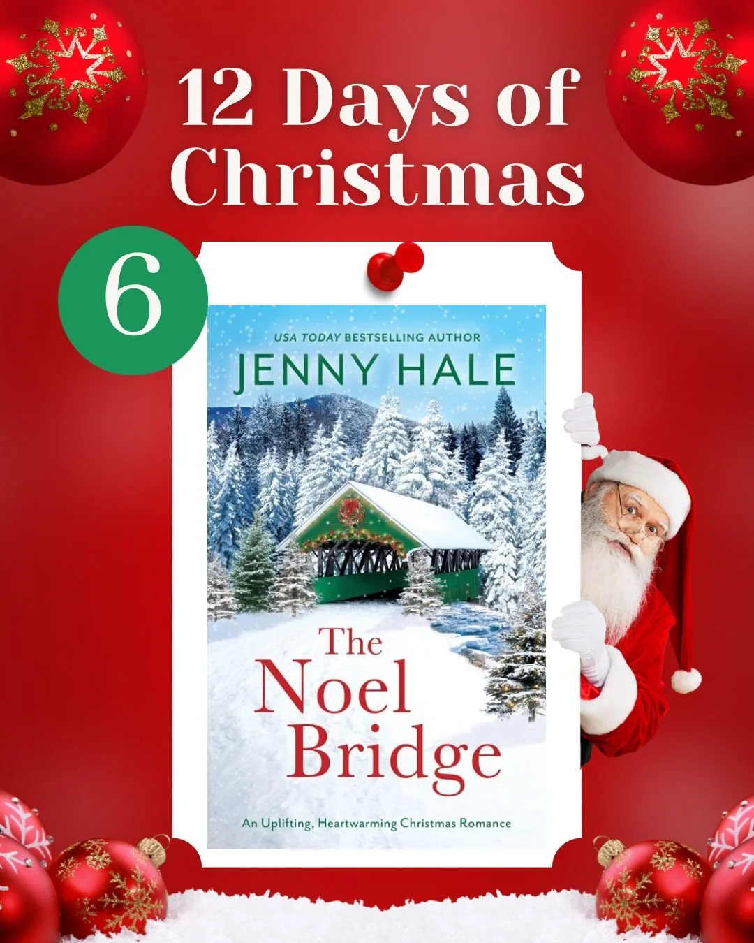 On the 6th day of Christmas, we&rsquo;re stepping into the magic of The Noel Bridge by @jhaleauthor! 🎄 

A touching holiday romance about healing, hope, and finding love when you least expect it. ❤️❄️

#12daysofchristmas #holidayromance #christmastb