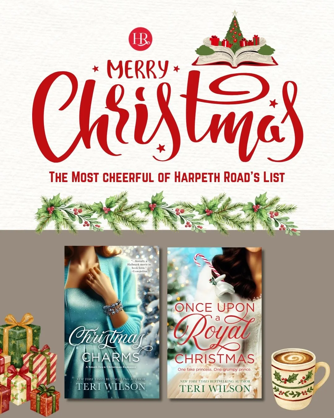 The most cheerful reads on Harpeth Road&rsquo;s list are here to make your season merry and bright! 

Curl up with these heart-warming Christmas romances from @teriwilsonauthor&hellip; full of charm, magic, and all the cozy holiday feels. 🎄 

#holid