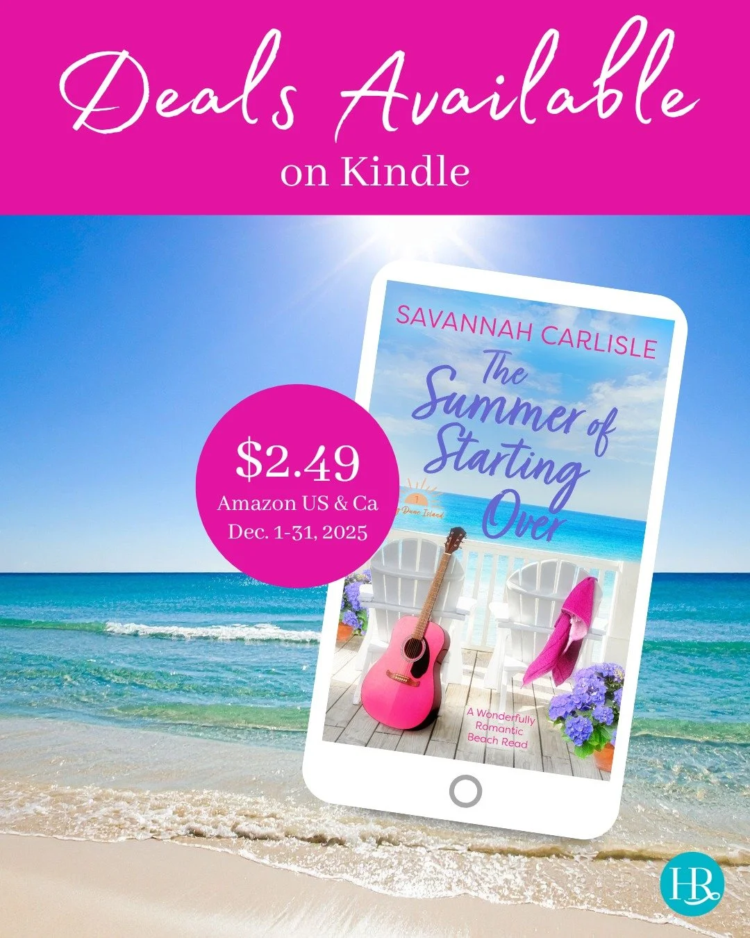 Get out your sunglasses and add one more to your Kindle this Christmas! @savvycarlisle's The Summer of Starting Over is only $2.49 in the U.S. and Canada the entire month of December! Snap up this fabulous deal!