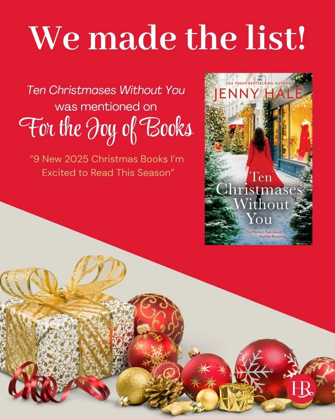 More festive news! 🎄✨ 

@jhlaeauthor&rsquo;s Ten Christmases Without You has been featured on For the Joy of Books as one of &ldquo;9 New 2025 Christmas Books I&rsquo;m Excited to Read This Season.&rdquo; 

We&rsquo;re so honored&hellip; and so read