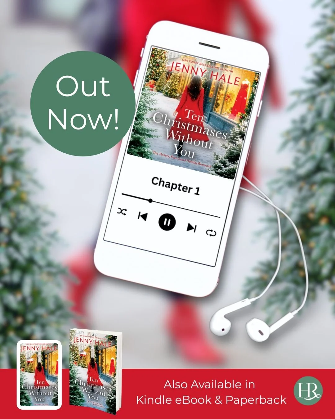 Curl up, get comfy, and hit play! 🎧 

Ten Christmases Without You by @jhaleauthor is now out in audiobook! Whether you&rsquo;re wrapping presents or sipping cocoa, this one will warm your heart all season long. 🎄💫

#audiobook #christmasromance #ch