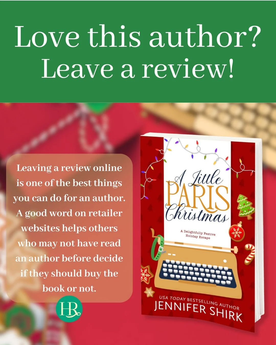 Did A Little Paris Christmas sweep you away to charming Paris, Pennsylvania?🎄

If you&rsquo;ve finished this sweet small-town holiday romance, we&rsquo;d be thrilled if you shared your thoughts in a review. 

Your feedback helps Jennifer Shirk&rsquo