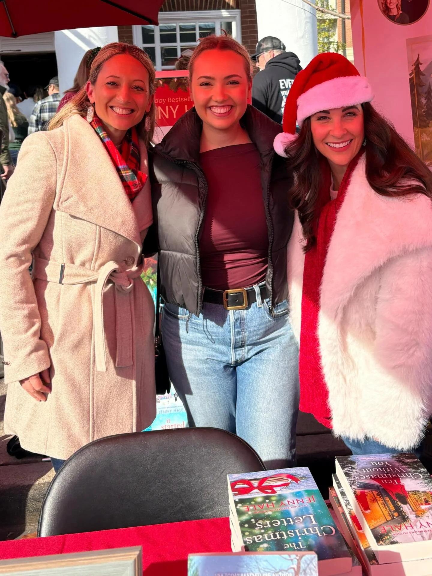 Look at us! @carolinestowe, @macyraygor, and @jhaleauthor at The Dickens of a Christmas festival! 

#harpethroad #authors #franklintn