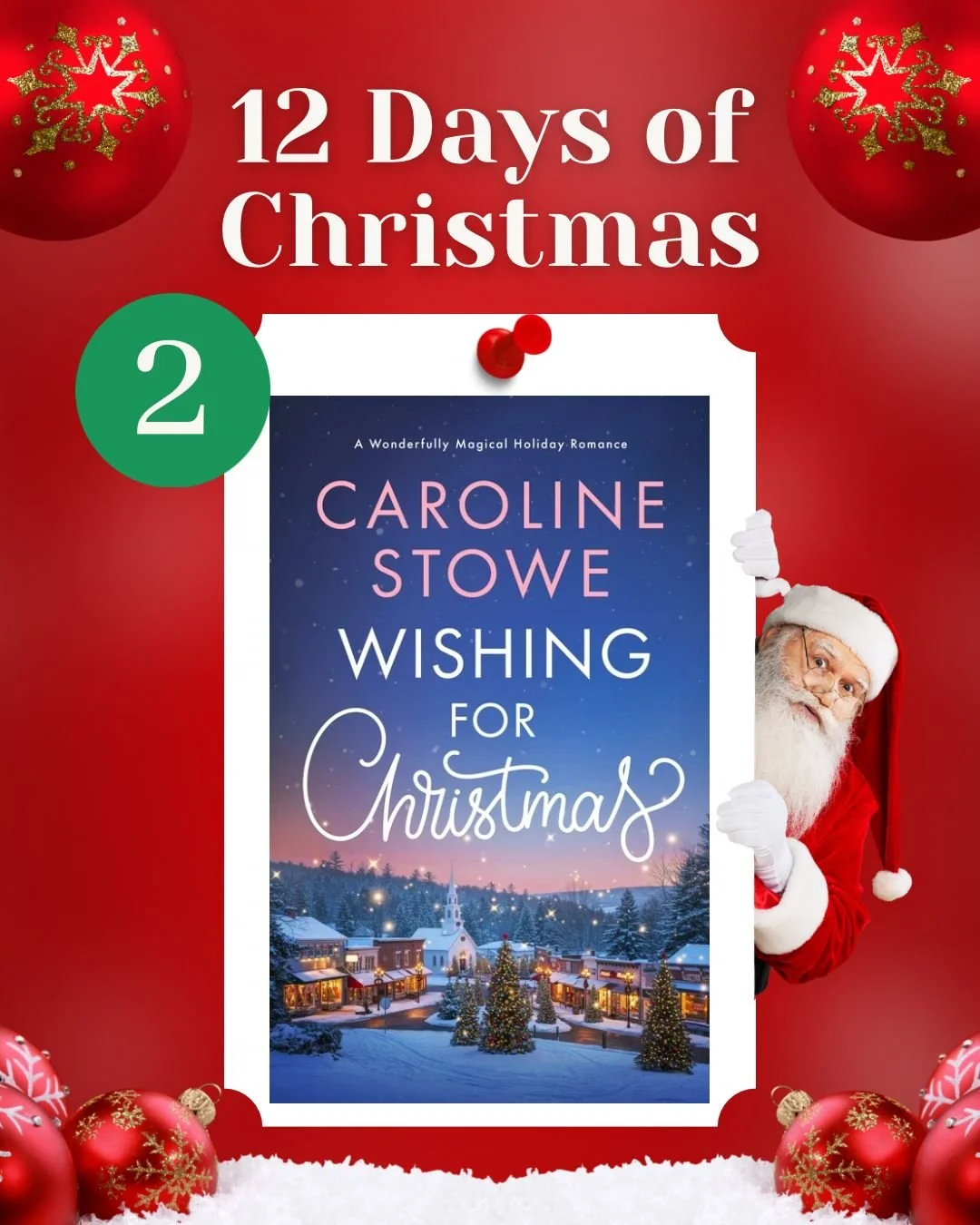 On the 2nd day of Christmas, we&rsquo;re wishing on a star with Wishing for Christmas by @author_carolinestowe! ✨ 

A heartfelt romance filled with hope, love, and the magic of the holiday season. ❤️❄️

#christmasread #christmasromance #holidayread #