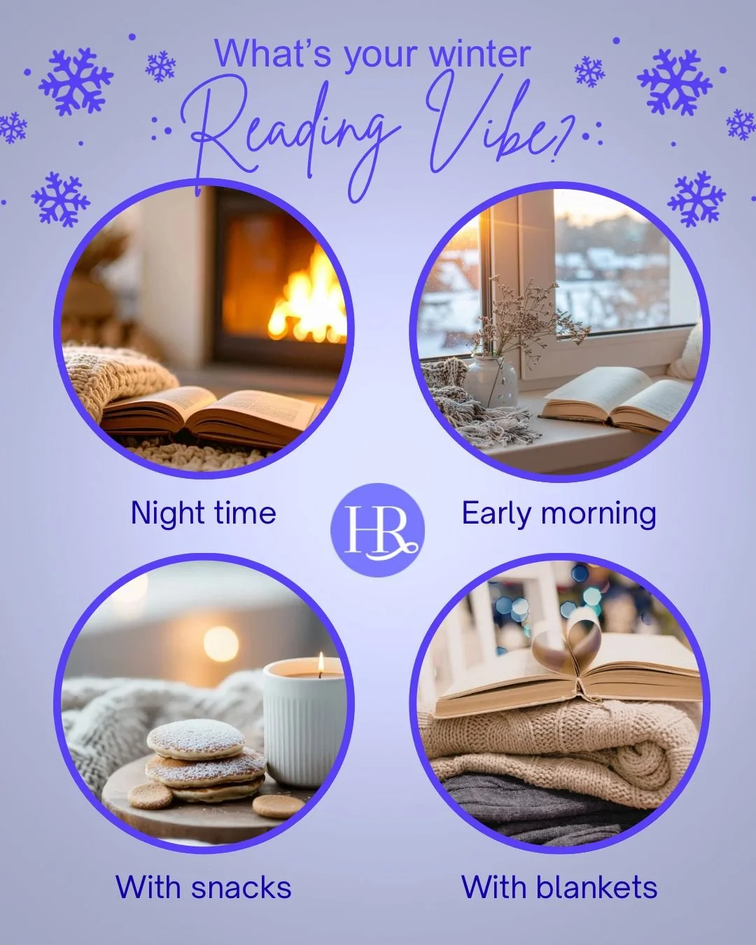 Winter reading looks a little different for everyone. ❄️

Late nights, slow mornings, cozy blankets, and maybe a snack (or two).

What&rsquo;s your go-to vibe?

#cozyreading #winterreading #readingvibe #harpethroad #harpethroadpress