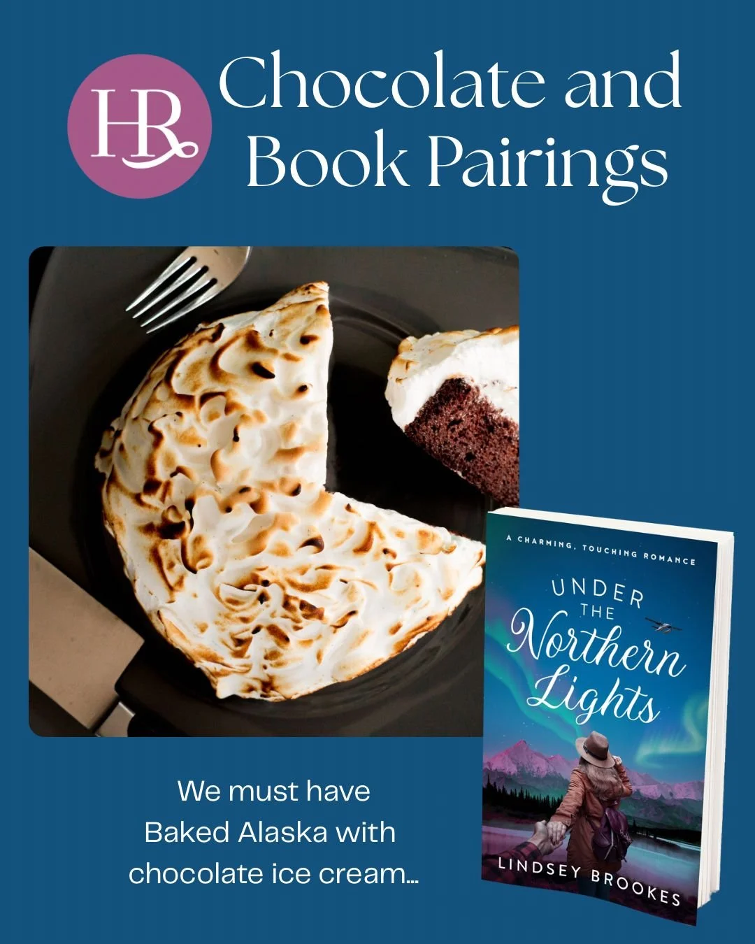 Snowy summits. Midnight skies. A love story set where everything feels bigger. 

This Alaskan romance deserves the perfect dessert to match. ❄️

Grab a slice &amp; a copy of @lindsey.brookes.author&rsquo;s Under the Northern Lights! 

#romancebook #c