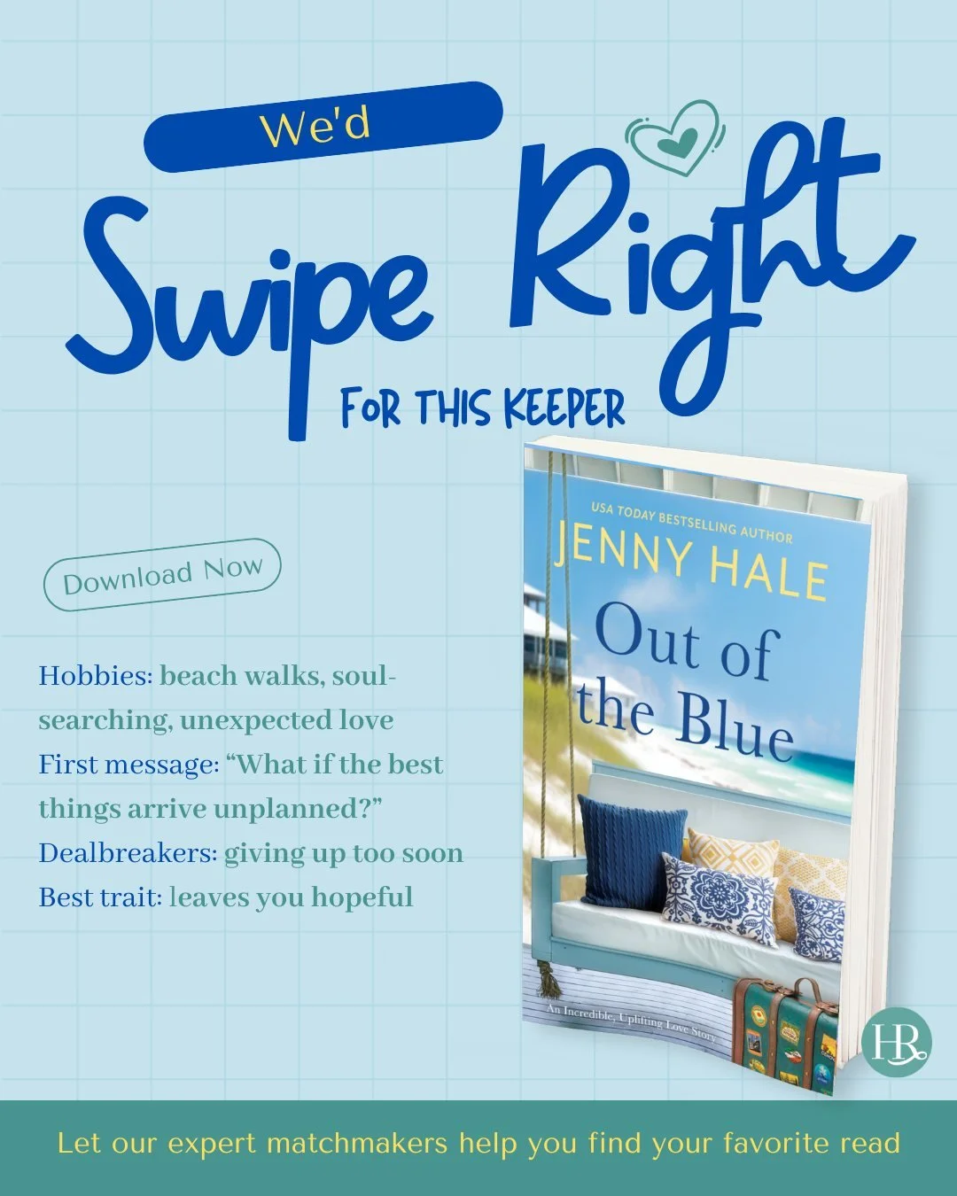 We'd swipe right for this beach read! With over 3k ratings and a 4.5-star average, others feel the same way! Grab your copy today!

#harpethroad #harpethroadpress #beachread #beachbook #romancebook #romancenovel