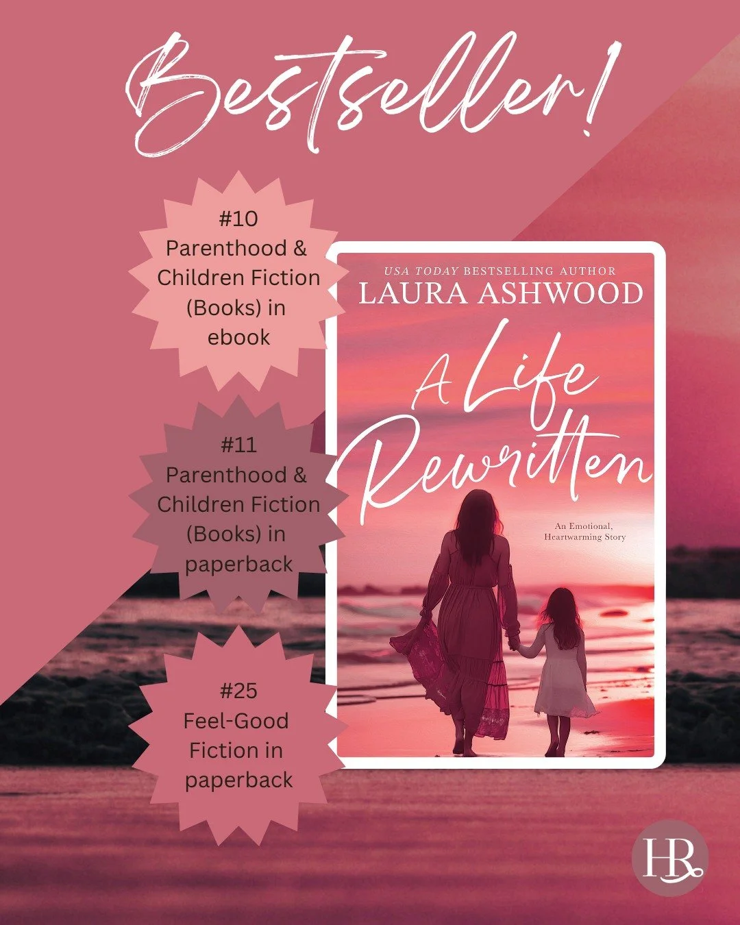 In the last couple of days, @lauraashwoodbooks's A Life Rewritten has been storming the charts! Congratulations, Laura, on hitting bestseller status!

#bestseller #womensfiction #feel-good #family #readersofinstagram #readersofig