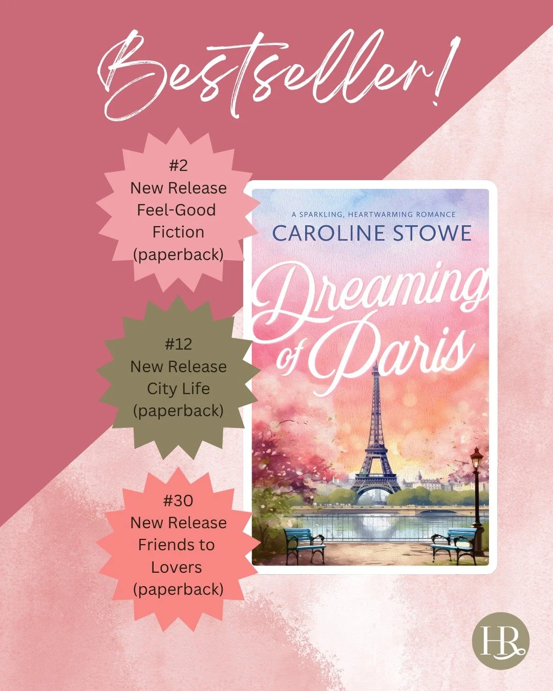 It's raining romance over at Harpeth Road! We had not one but two books hit New Release bestseller lists overnight! This is the SECOND time A Life Rewritten has hit bestseller lists! Congratulations to @lauraashwoodbooks and @author_carolinestowe! 

