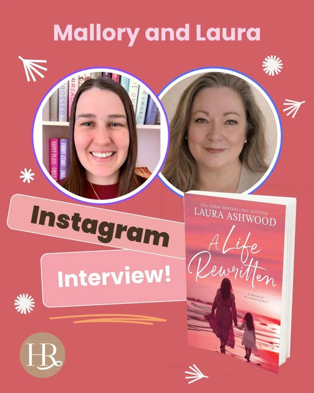 🚨 Author interview alert!! 🚨

We&rsquo;re so excited to chat with @lauraashwoodbooks about her new book, A Life Rewritten! We&rsquo;ll be posting the full interview on Instagram on Monday, May 11th at 4 PM Central, 5 PM Eastern, so be sure to mark 