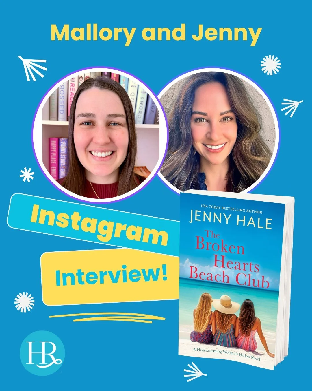 🚨 Author interview alert!! 🚨

We&rsquo;re so excited to chat with @jhaleauthor about her new book, The Broken Hearts Beach Club! We&rsquo;ll be posting the full interview on Instagram tomorrow, May 14th at 4 PM Central, 5 PM Eastern, so be sure to 