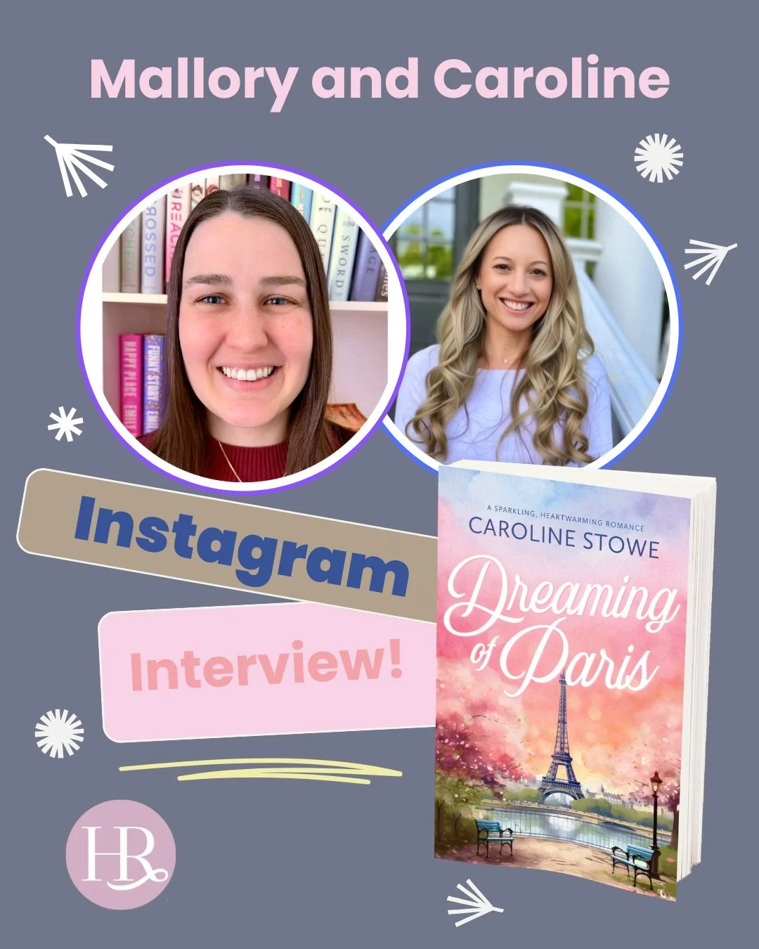 🚨 Author interview alert!! 🚨

We&rsquo;re so excited to chat with @author_carolinestowe about her new book, Dreaming of Paris! We&rsquo;ll be posting the full interview on Instagram and Facebook on Monday, 5/18 at 4 PM Central, 5 PM Eastern, so be 