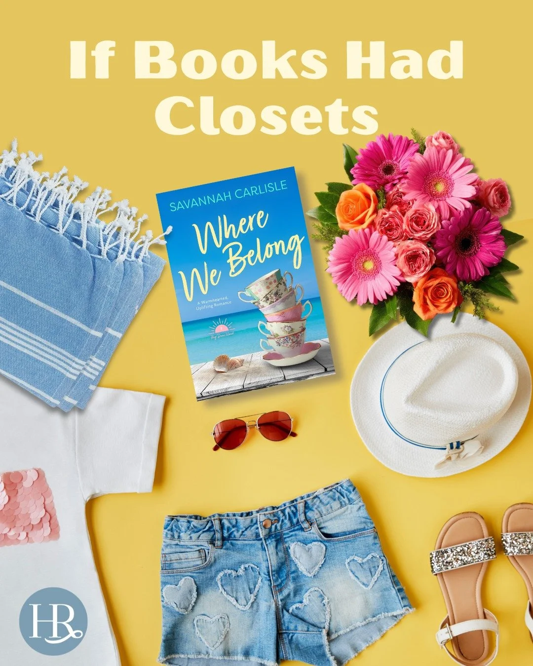 If Where We Belong by @savvycarlisle had a closet, it would have an eclectic selection of clothes, including jean shorts with hearts embroidered on them, bedazzled sandals, and a sequined shirt. Everything belongs in this book&rsquo;s closet! 

Shop 