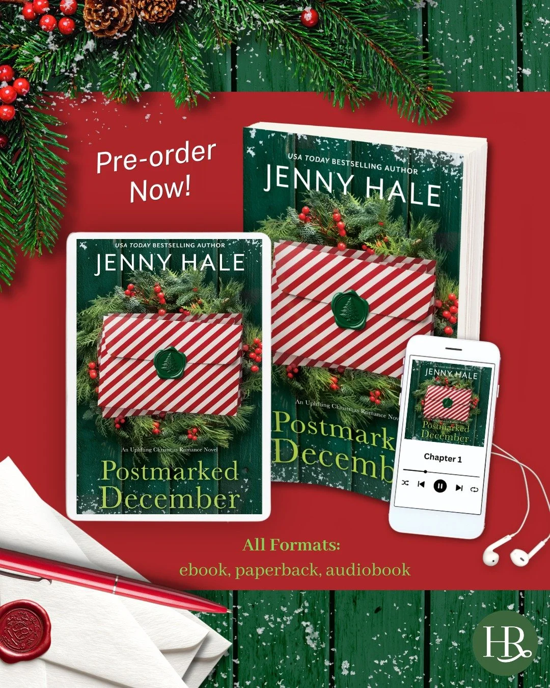 Christmas in June! 🎄

We&rsquo;re so excited to reveal the cover of @jhaleauthor&rsquo;s new book, Postmarked December! It is now available for pre-order and will be released in ebook, paperback, and audiobook on October 6th, 2026. Get your Christma