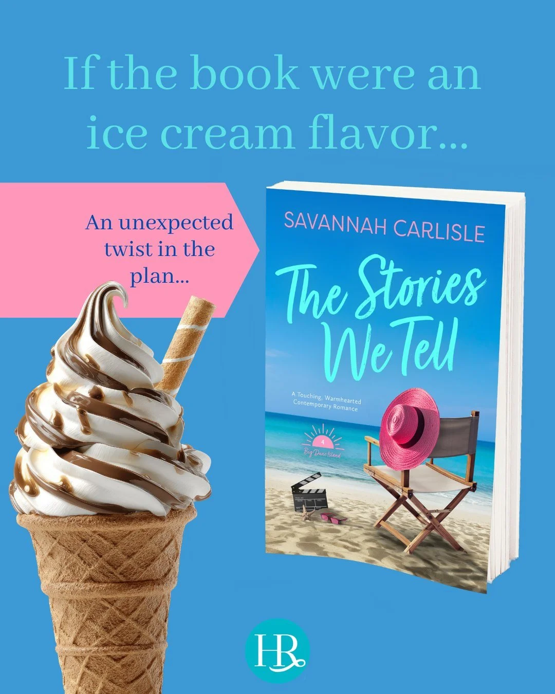 If The Stories We Tell by @savvycarlisle were an ice cream flavor, it would be a vanilla and chocolate twist in a cone. Because even the best-laid plans can take unexpected turns. 

We love a good twist (both plot and ice cream wise)! 🤭

Shop now at