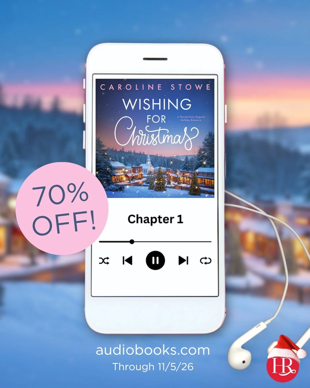 What are we wishing for this Christmas? A holly jolly audiobook deal! ✨

We're feeling merry over here because the audiobook of Wishing for Christmas by @author_carolinestowe is 70% off on audiobooks.com through November 5th! Add it to your shopping 