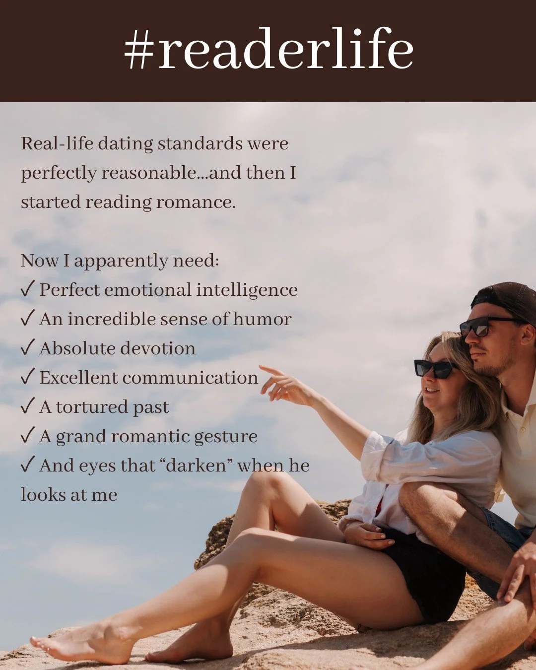 Emphasis on the darkening eyes. 👀🤭

Raise your standards even more with our romance books! Link in bio! 

#romancereaders #readromance #romancenovels #readinglife #harpethroad
