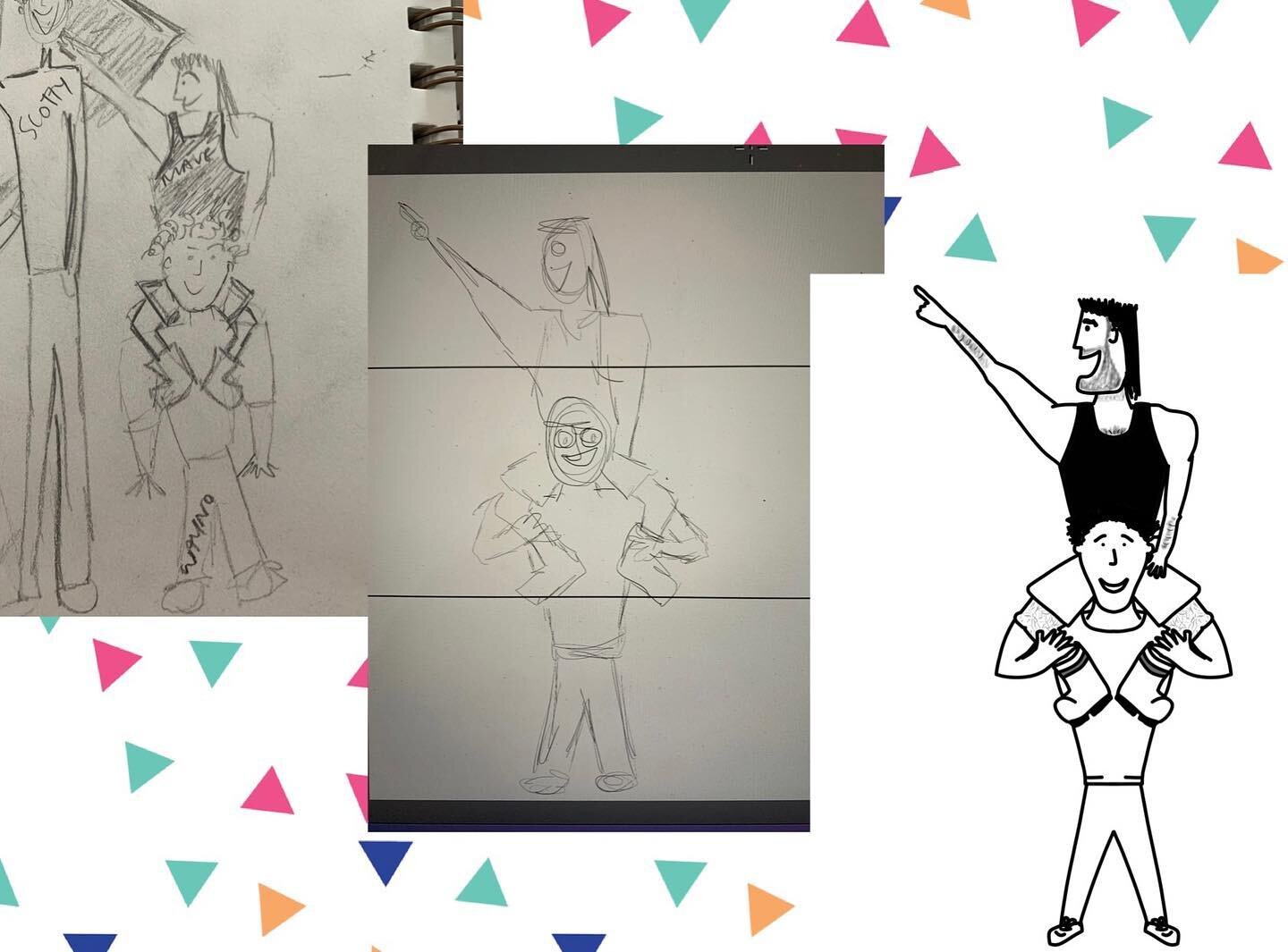 Wayno and Mave are ready to be cover models again. From pencil to rough computer sketch to finished. The Royal Roodle Rumble is one step closer!