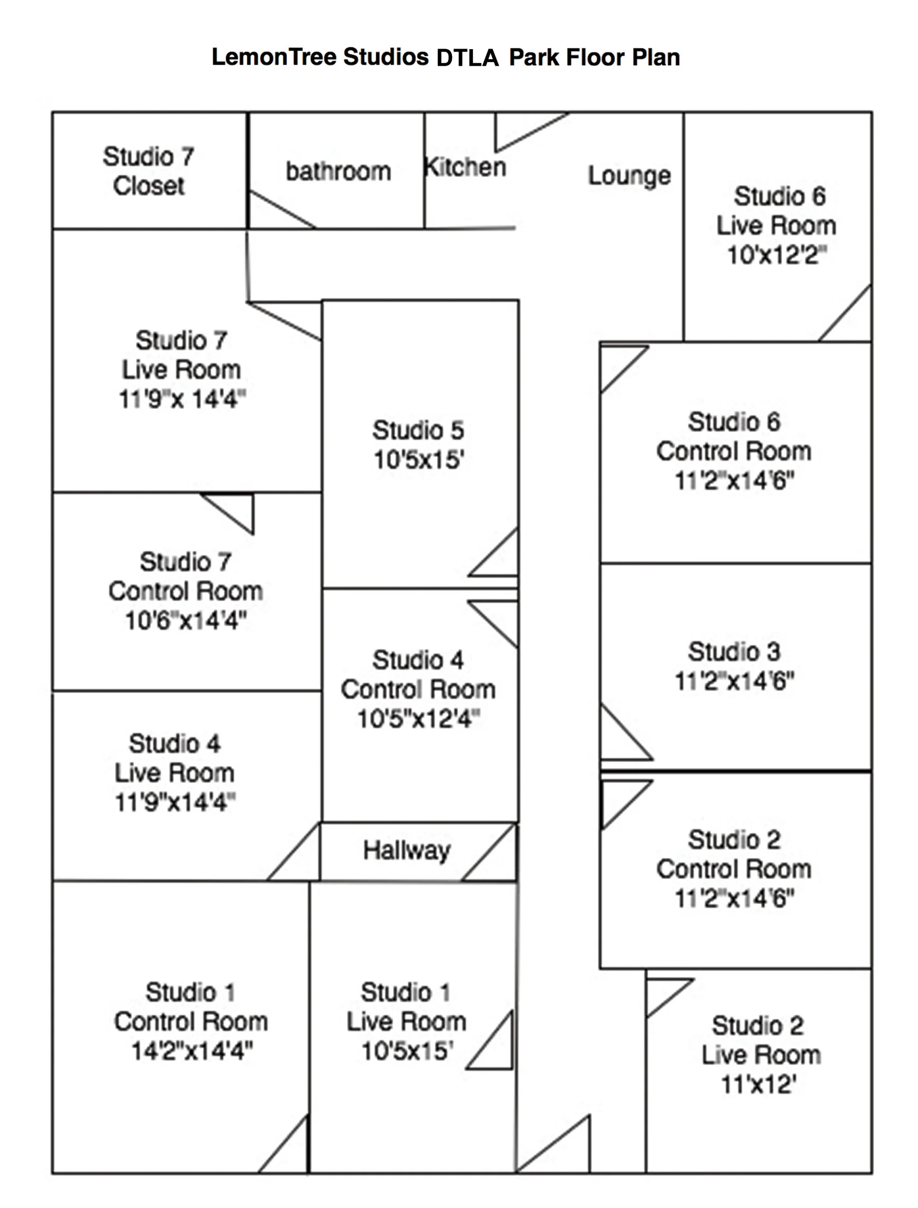 Professional Recording Studio Floor Plan