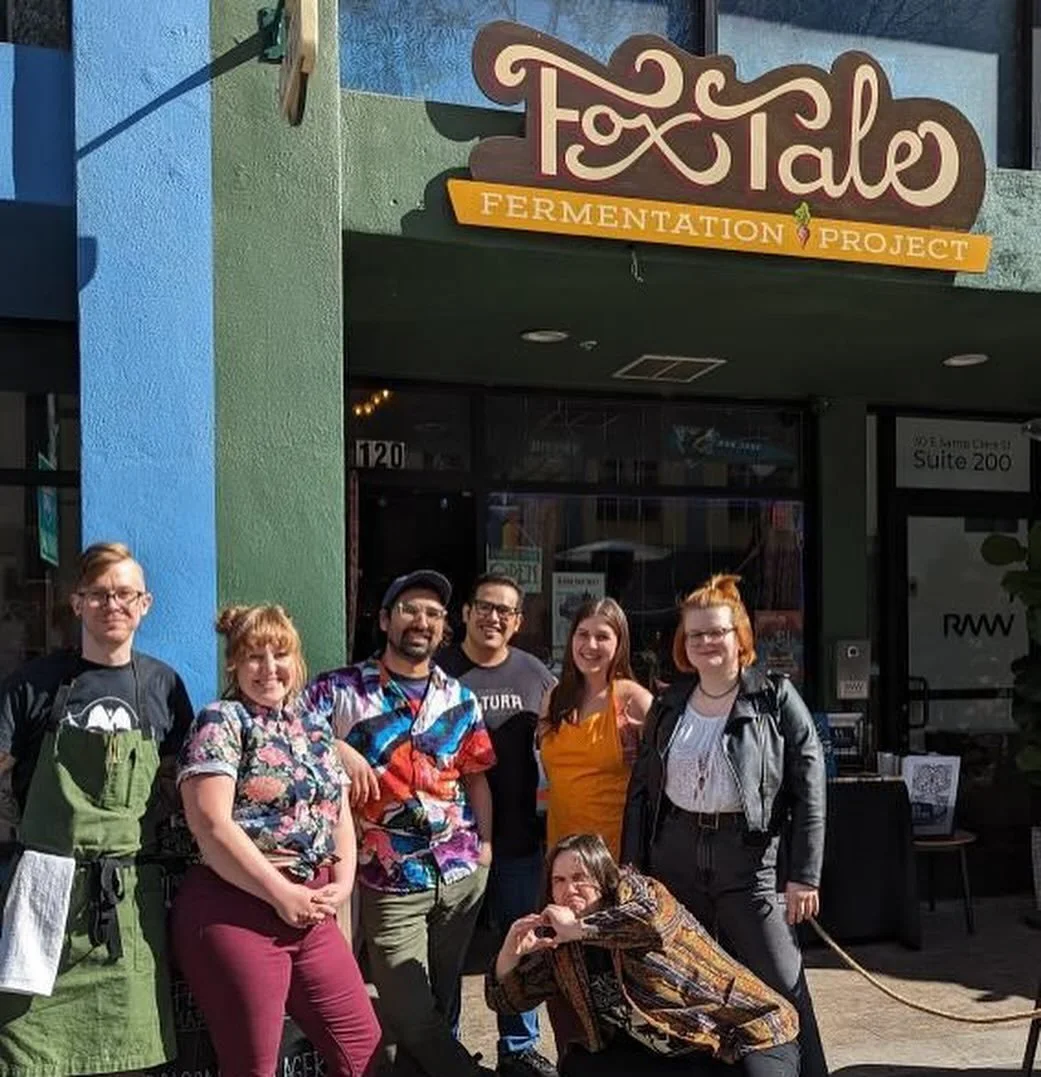 Love this crew!! Thanks to these beautiful humans for helping make Fox Tale Fermentation Project possible!!

JC, Giovani, Kerri, Klaudia, Mat and not pictured Amelia, Joel, Setara.