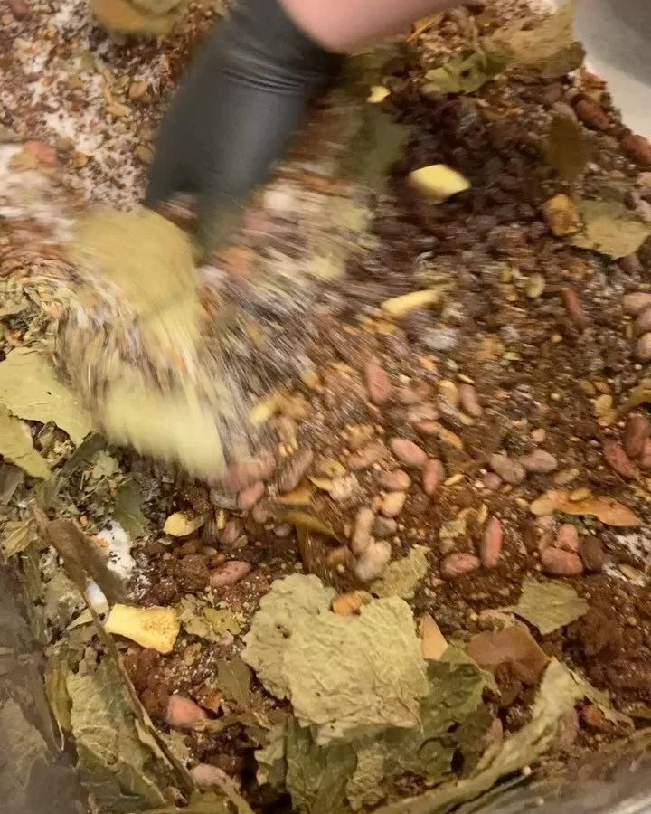 Back to production this week! We are making more Fermented Mole Miche mix/sauce.

This lacto-fermented mix is tomato and sweet potato based with over 25 ingredients! It&rsquo;s the main feature of the Funky Nacho dish and you can get a house michelad