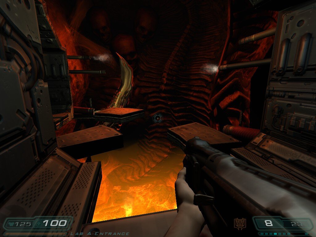 Recently played Doom 3. It might not be the best Doom game, but trust me.  As a horror game, it does NOT fuck around. It's almost on par with the  first Dead