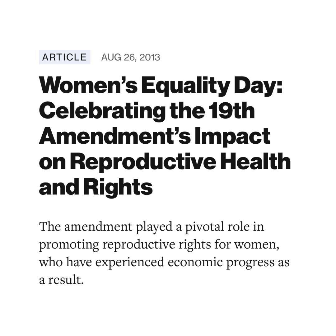 Today is Women&rsquo;s Equality Day, a day commemorating the certification of the 19th Amendment, which granted U.S. women the right to vote. 💜

Swipe through for a sneak peek of an article I wrote almost a decade ago that still stands today.

Head 