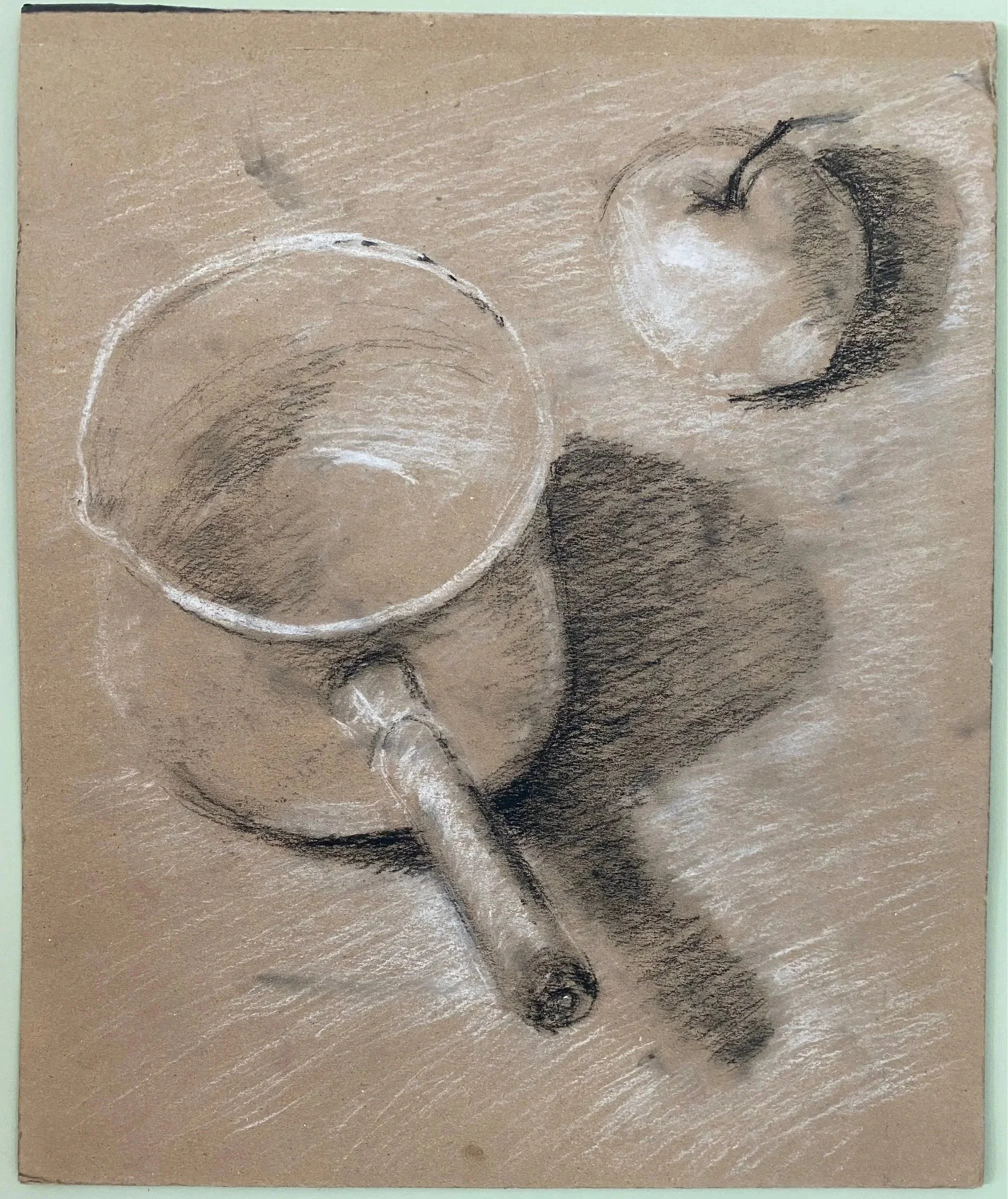 Chiaroscuro (drawing demo) - 2021 - Conte Crayon on Cardboard - 24" x 18