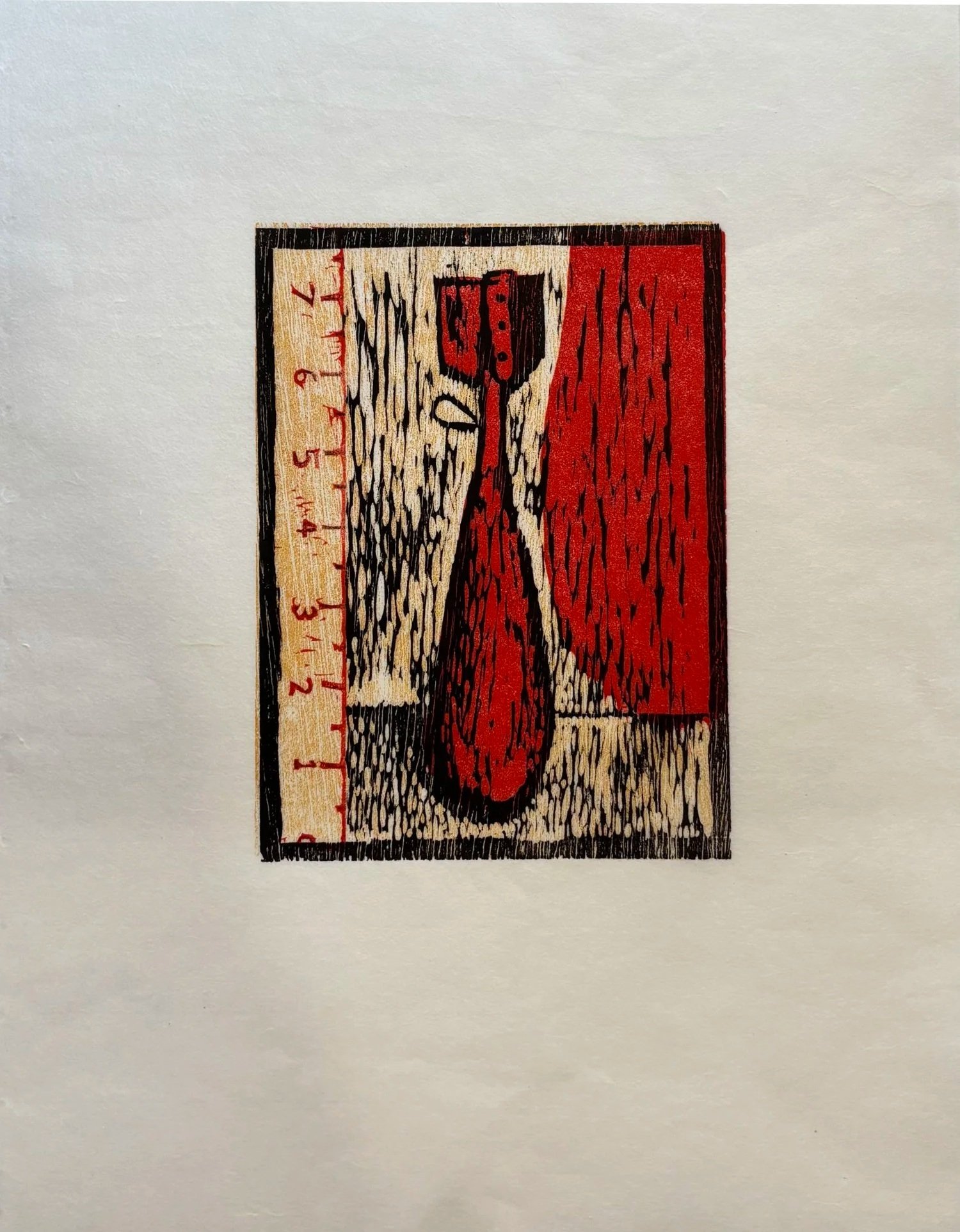 Measure Up - 2018 - Woodcut - 20" x 17"