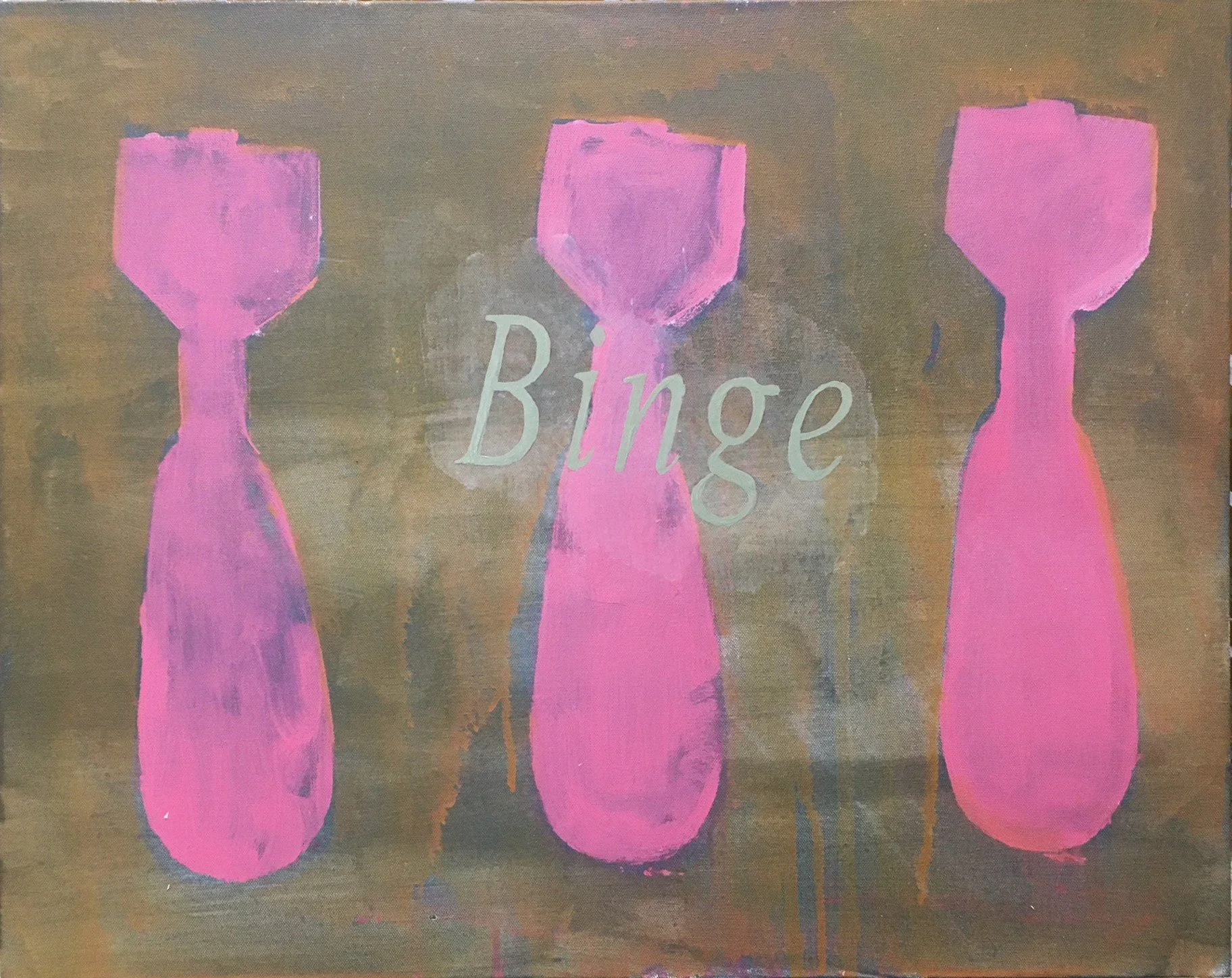Binge - 2018 - Acrylic on canvas - 24" x 36" 