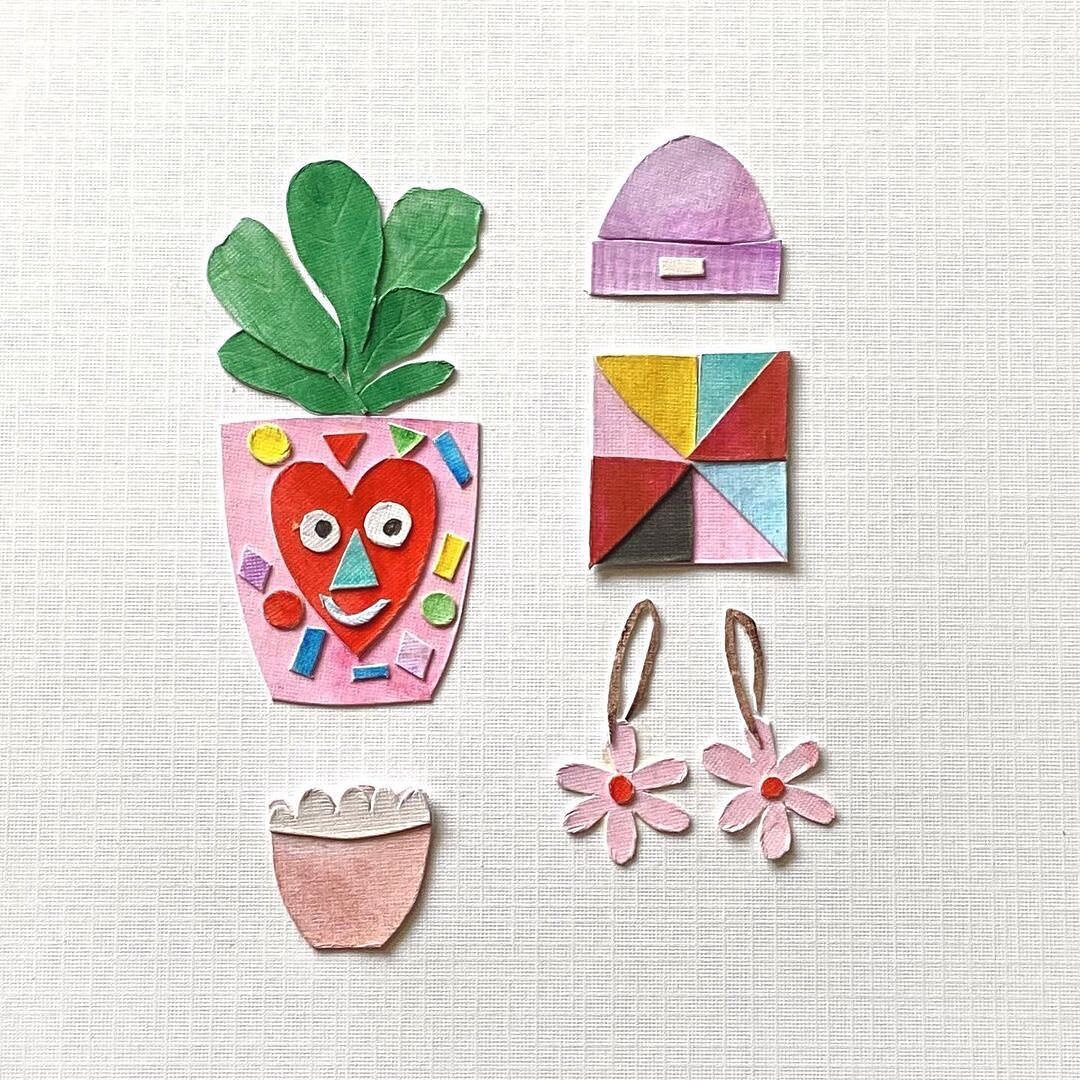 Really cute teeny lil watercolour collage of @mama.and.the.wildflowers lockdown wishlist - all the things! Including a mini Happy Heart pot 😍 ❤️😍 

I LOVE seeing Summer Svensony inspired things like this! Or pots in home, general cool stuff ... tag
