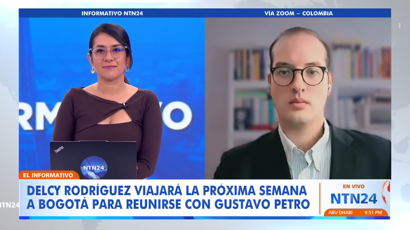 Entrevista NTN24 sobre visita de Delcy Rodríguez
