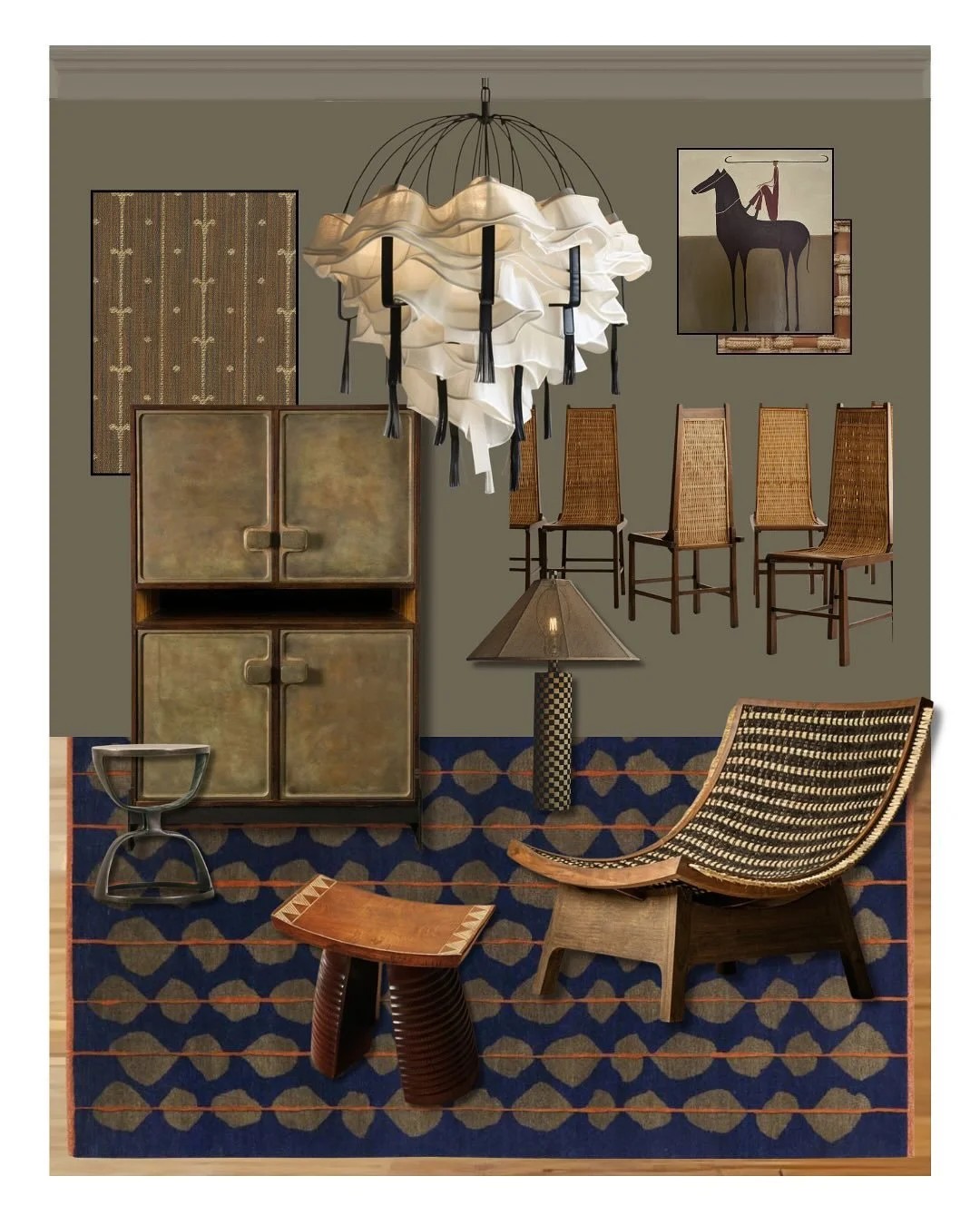 Option 4 might be my favorite 🫣🐊 

Bold color, local craft, and West African textile references for a studio apartment concept in Accra.

Without being too on the nose, I incorporated kente-inspired patterns in rugs and textiles as structure rather