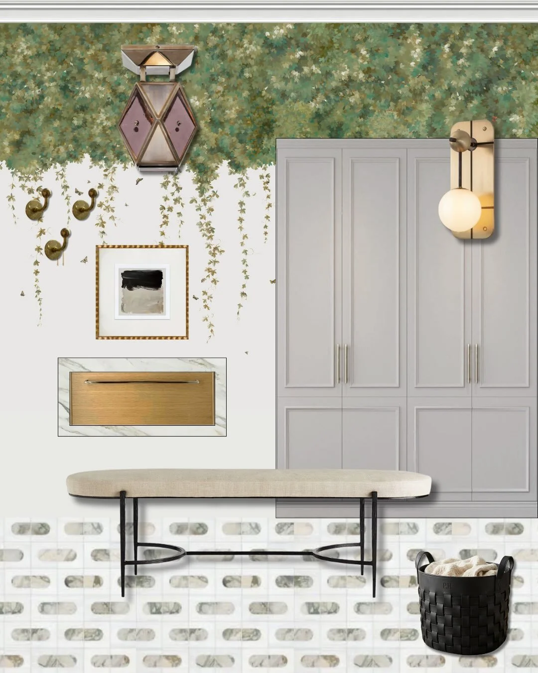 Loving how the design concept for Deco Garden&rsquo;s parlor level came together. My favorite level of this project is the first floor. The design concept is for a full gut of a Beacon Hill townhouse, and the first thing I did was open the whole parl