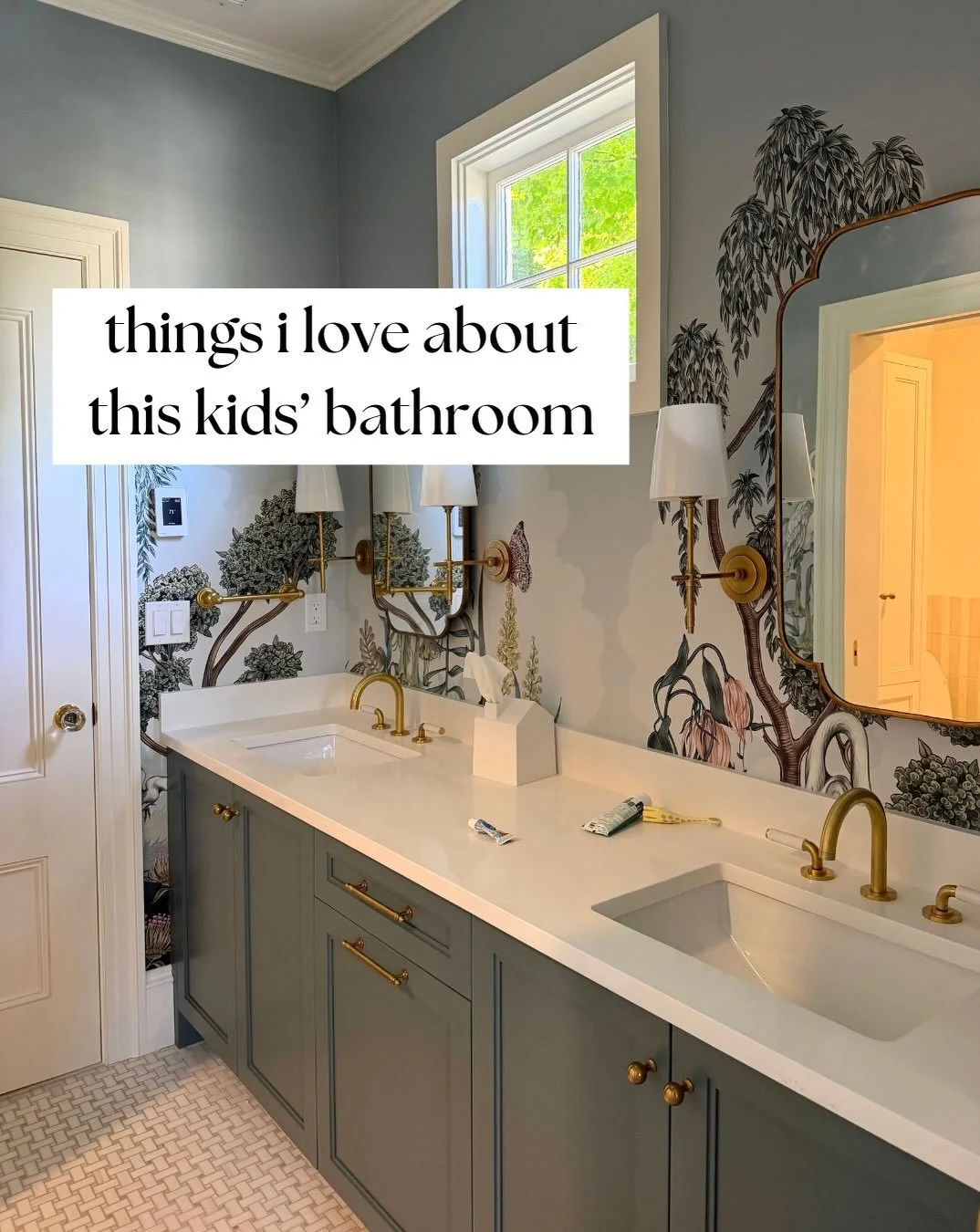 In order to add some privacy and ease of use, my longtime client decided to add a Jack and Jill bathroom between two bedrooms. By altering the adjoining closet space, removing a small powder bath, and taking 12&rdquo; from the two flanking bedrooms, 