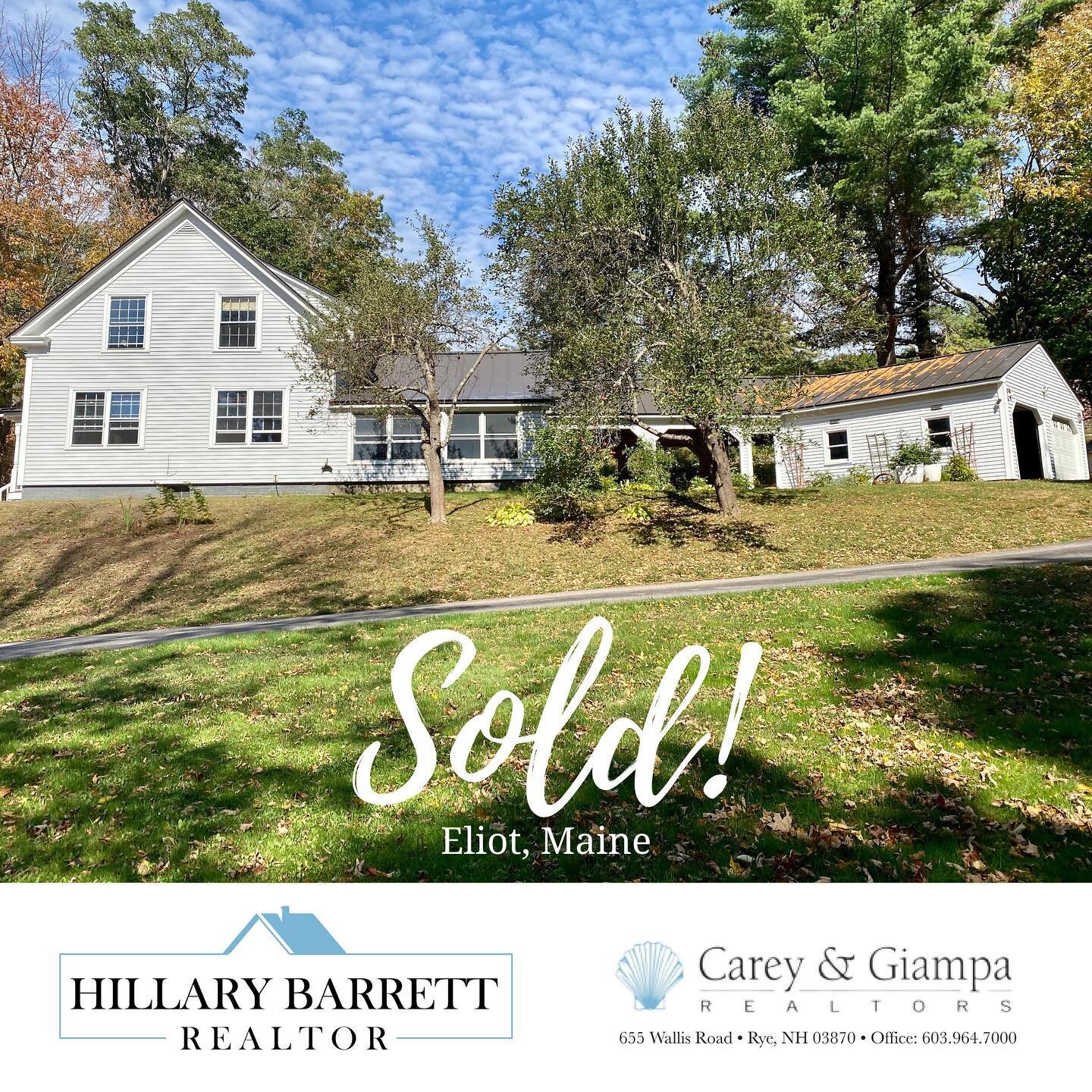 So happy for my buyers!! We found the home of their dreams here in #Eliot #Maine &amp; after a competitive multiple offer situation we came out on top! 
Please reach out if you need help navigating this wild market! I&rsquo;m always available and I w