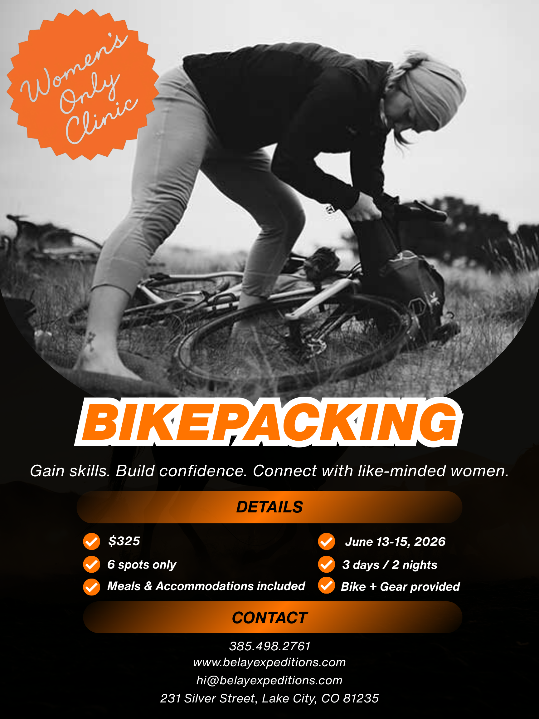Women's Only  - Bikepacking Clinic - 3 Day