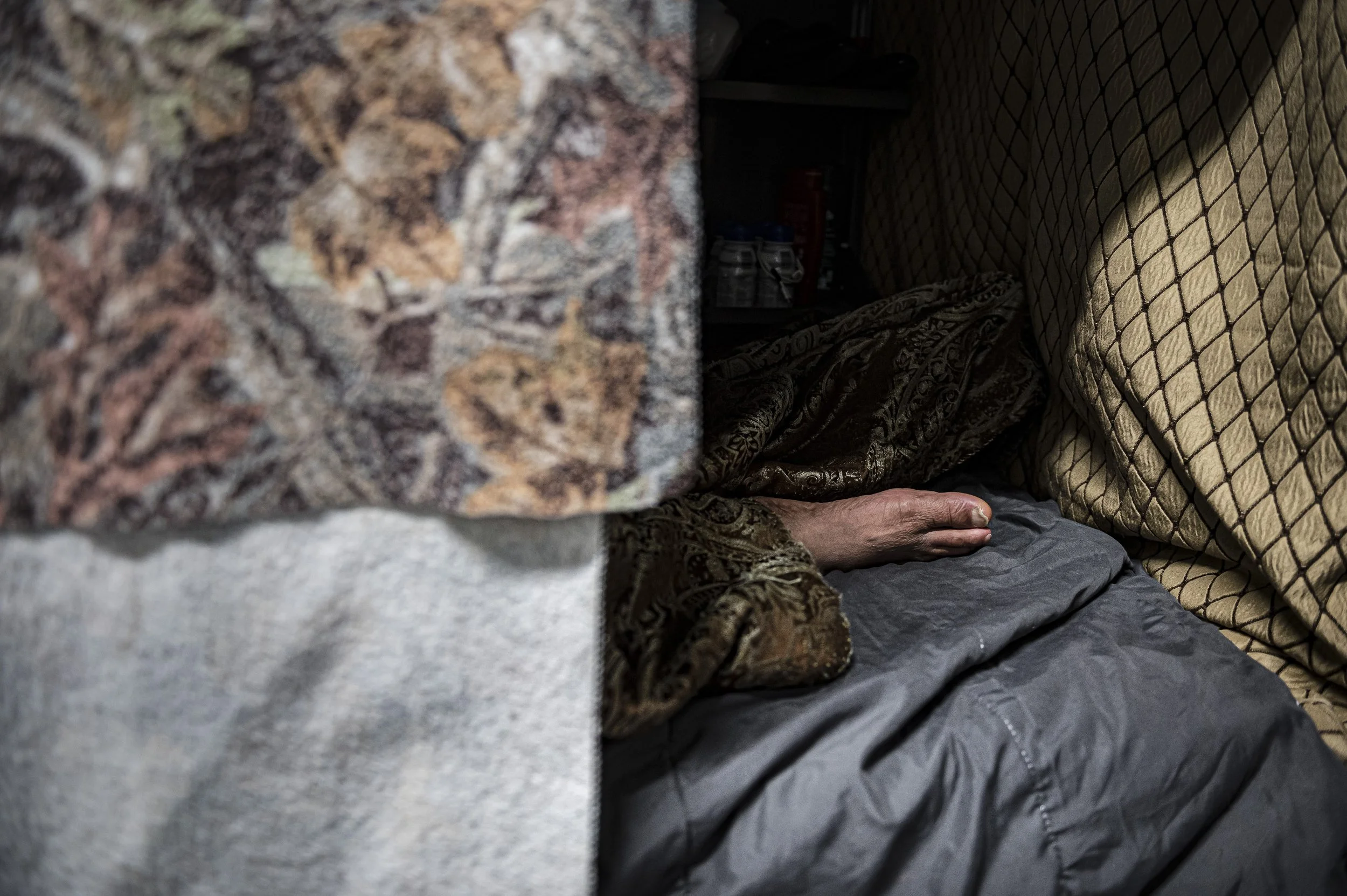  Bunkbeds used by migrant workers in the housing facility at  Cervini Farms is photographed in Leamington., Ont., on Sunday, Aug., 1, 2021. While the bedrooms accommodate up to eight people, each bunk is the only private space a worker has. (Christop