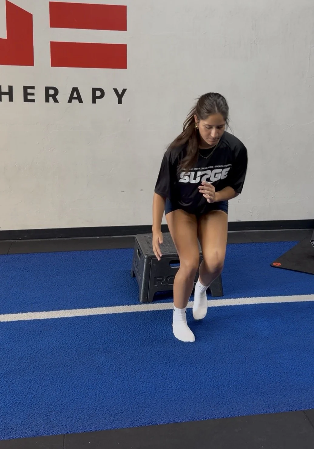 Soccer player doing Sports Physical Therapy for ACL Rehab